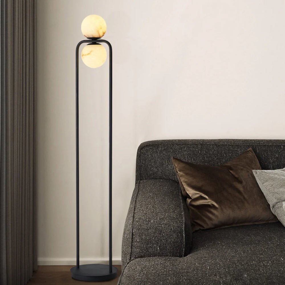 Callista Minimalist Alabaster Floor Lamp-Neutral Decor