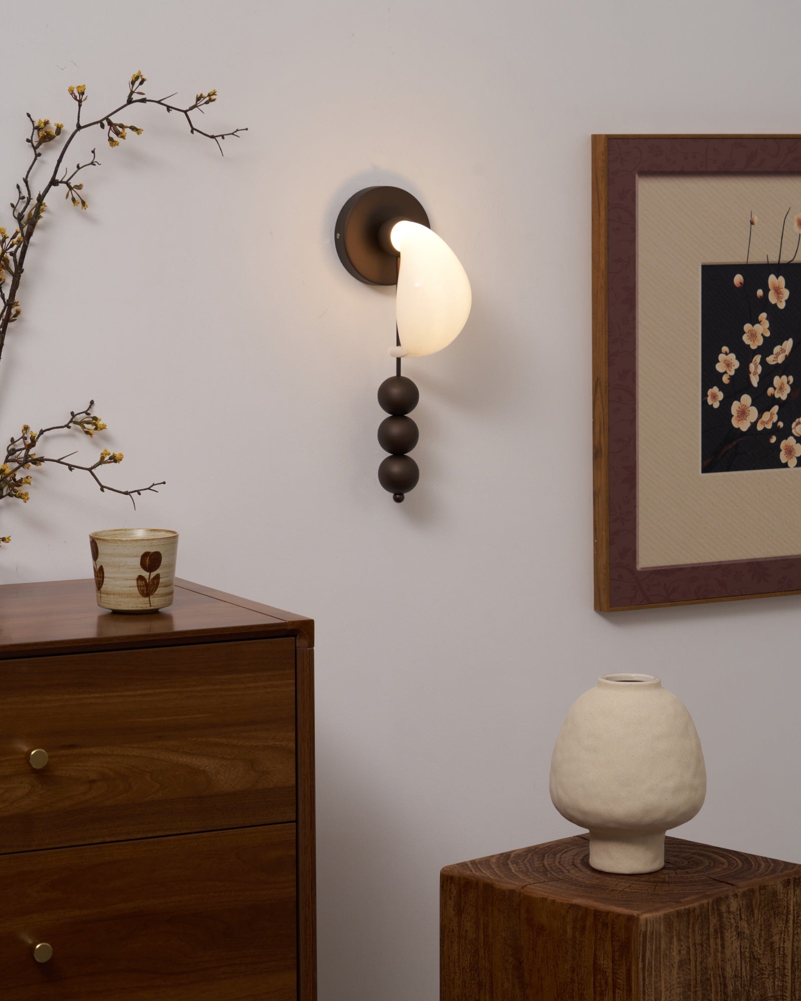 Viphaor Premium Elegance Art Glass Wall Light-Neutral Decor