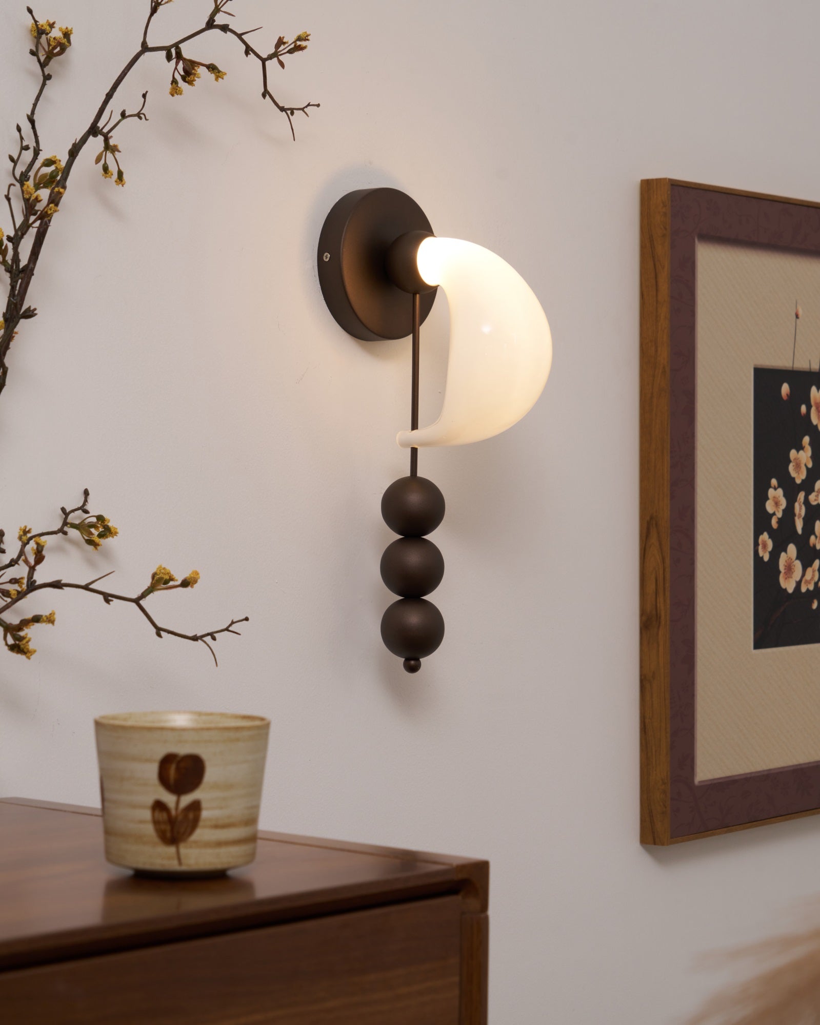 Viphaor Premium Elegance Art Glass Wall Light-Neutral Decor