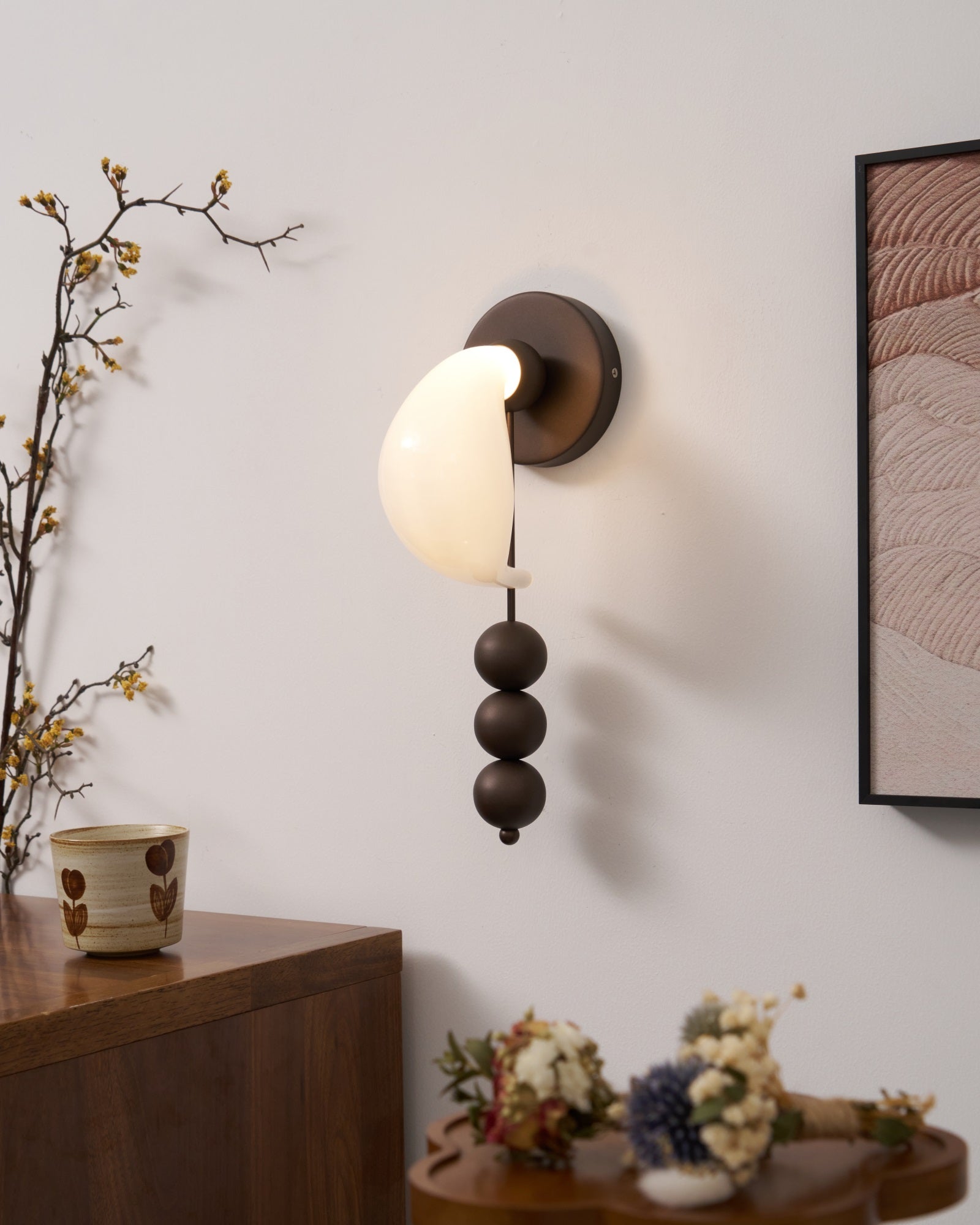 Viphaor Premium Elegance Art Glass Wall Light-Neutral Decor