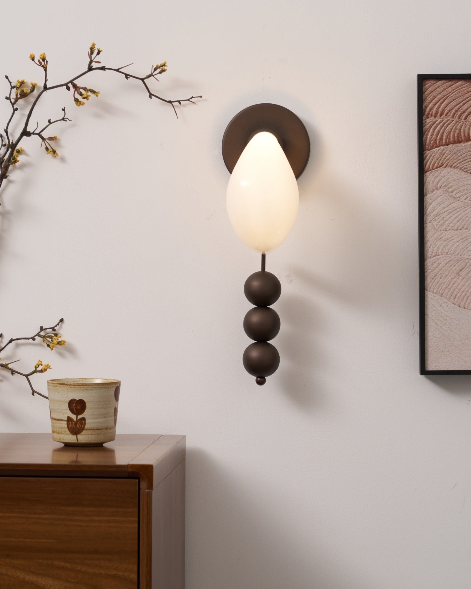 Viphaor Premium Elegance Art Glass Wall Light-Neutral Decor