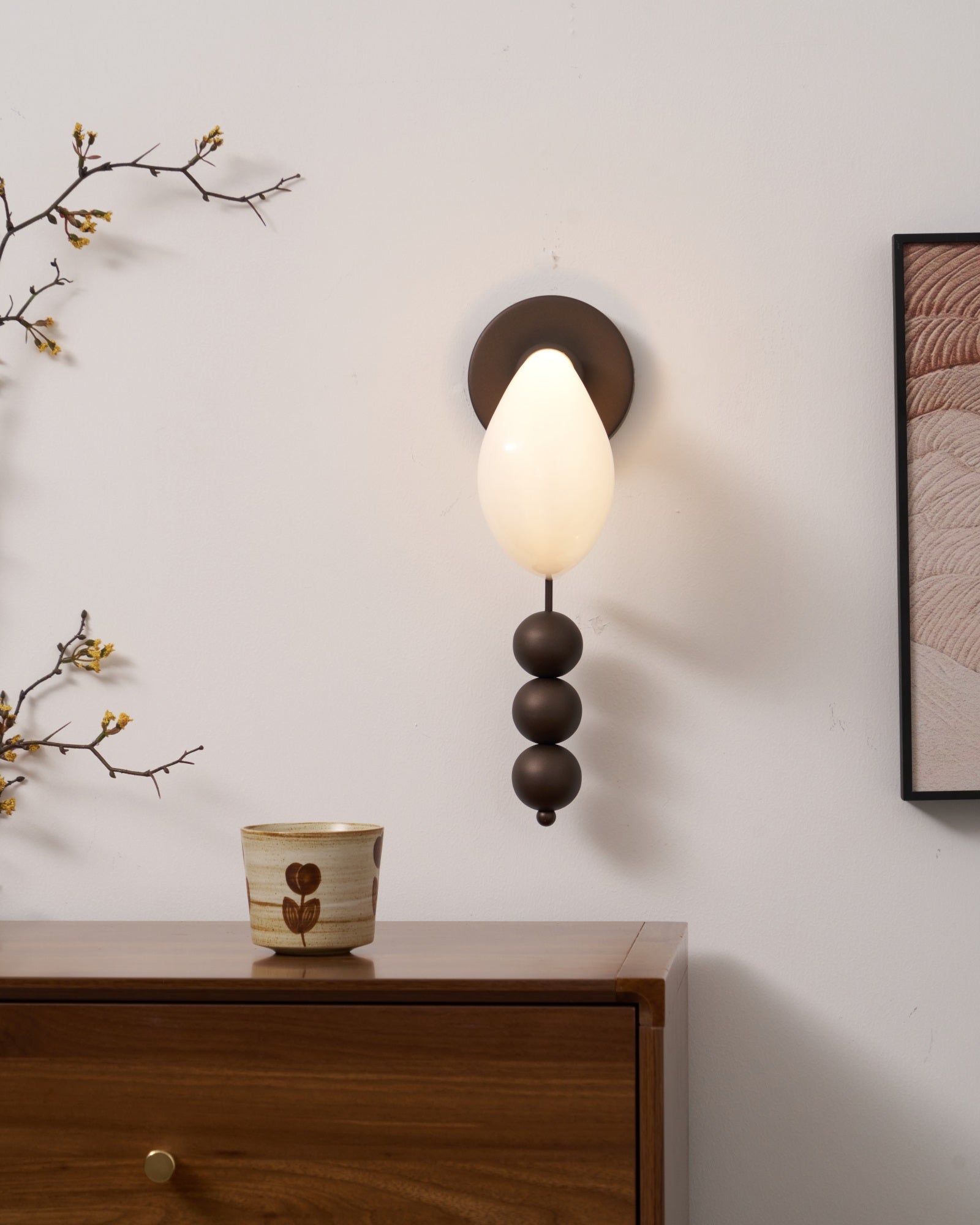 Viphaor Premium Elegance Art Glass Wall Light-Neutral Decor
