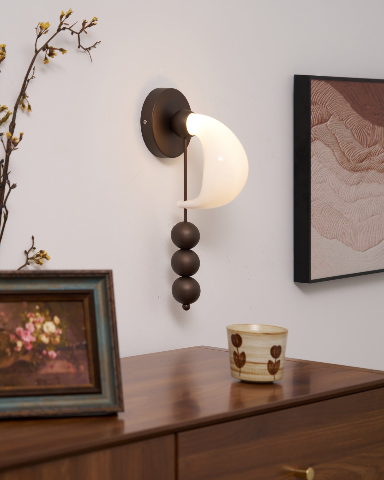 Viphaor Premium Elegance Art Glass Wall Light-Neutral Decor
