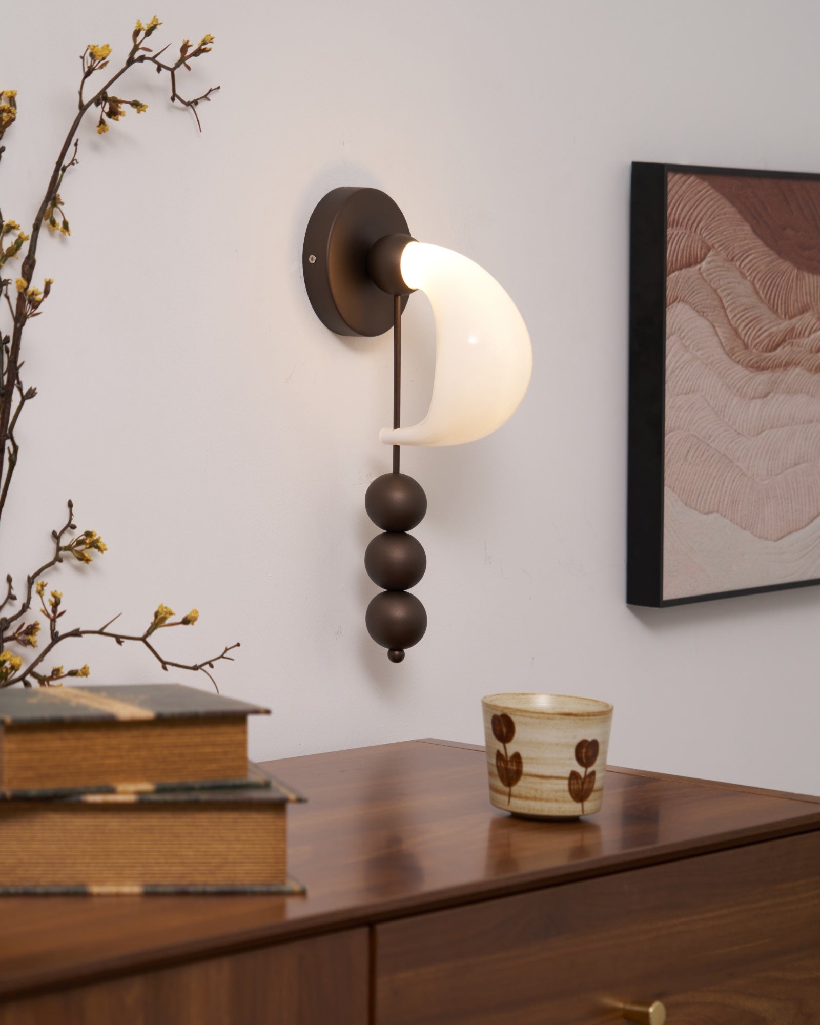 Viphaor Premium Elegance Art Glass Wall Light-Neutral Decor