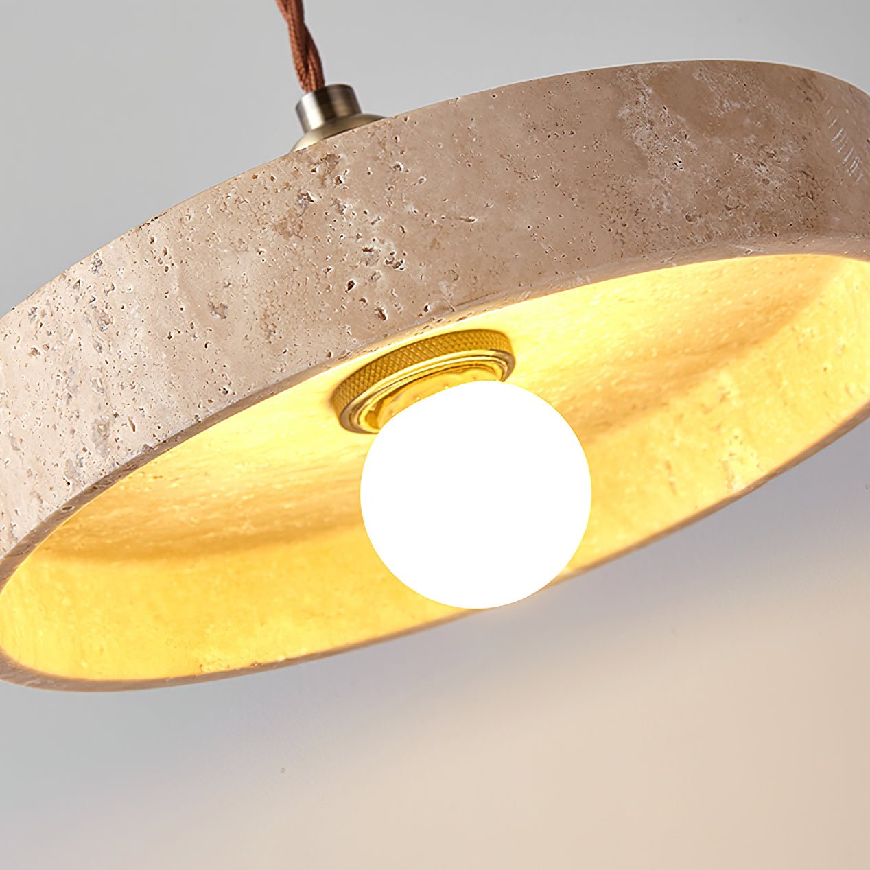 Qisk Travertine Pendant Light-Neutral Decor