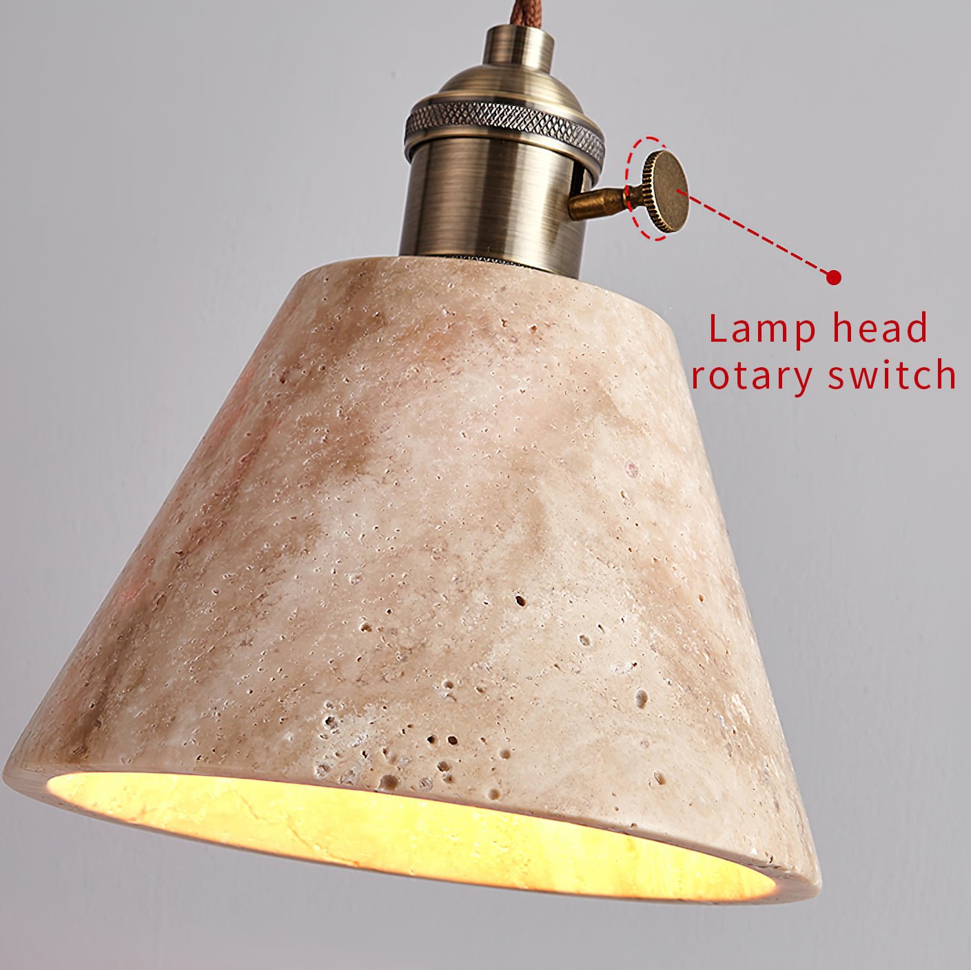 Qisk Travertine Pendant Light-Neutral Decor