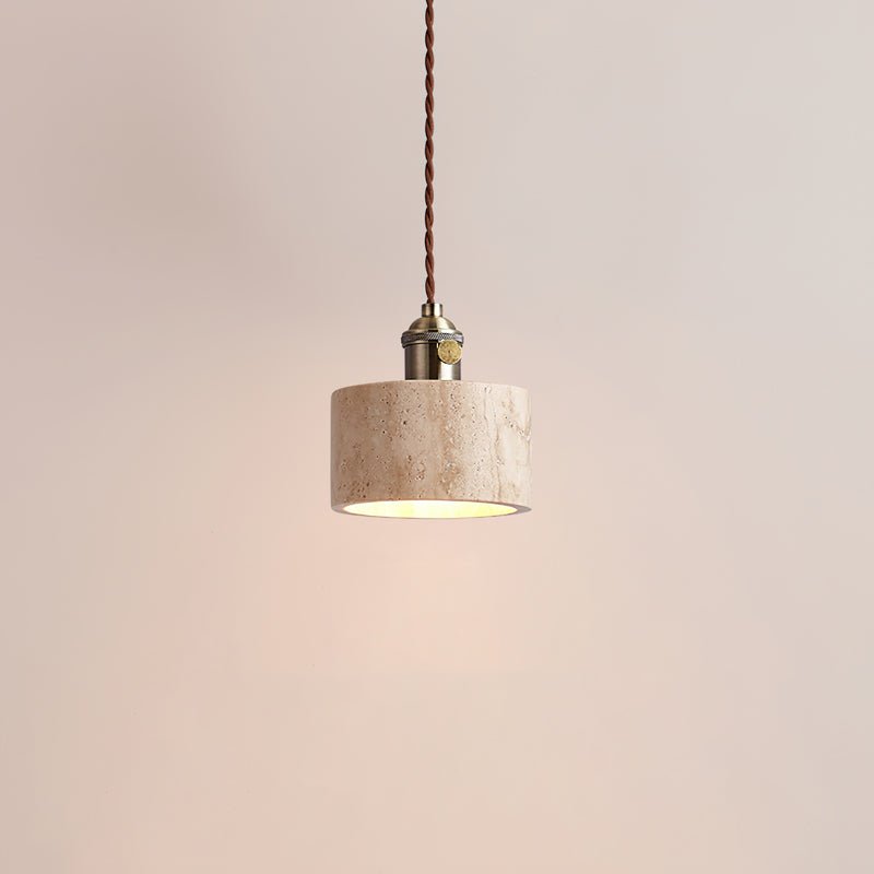 Qisk Travertine Pendant Light-Neutral Decor