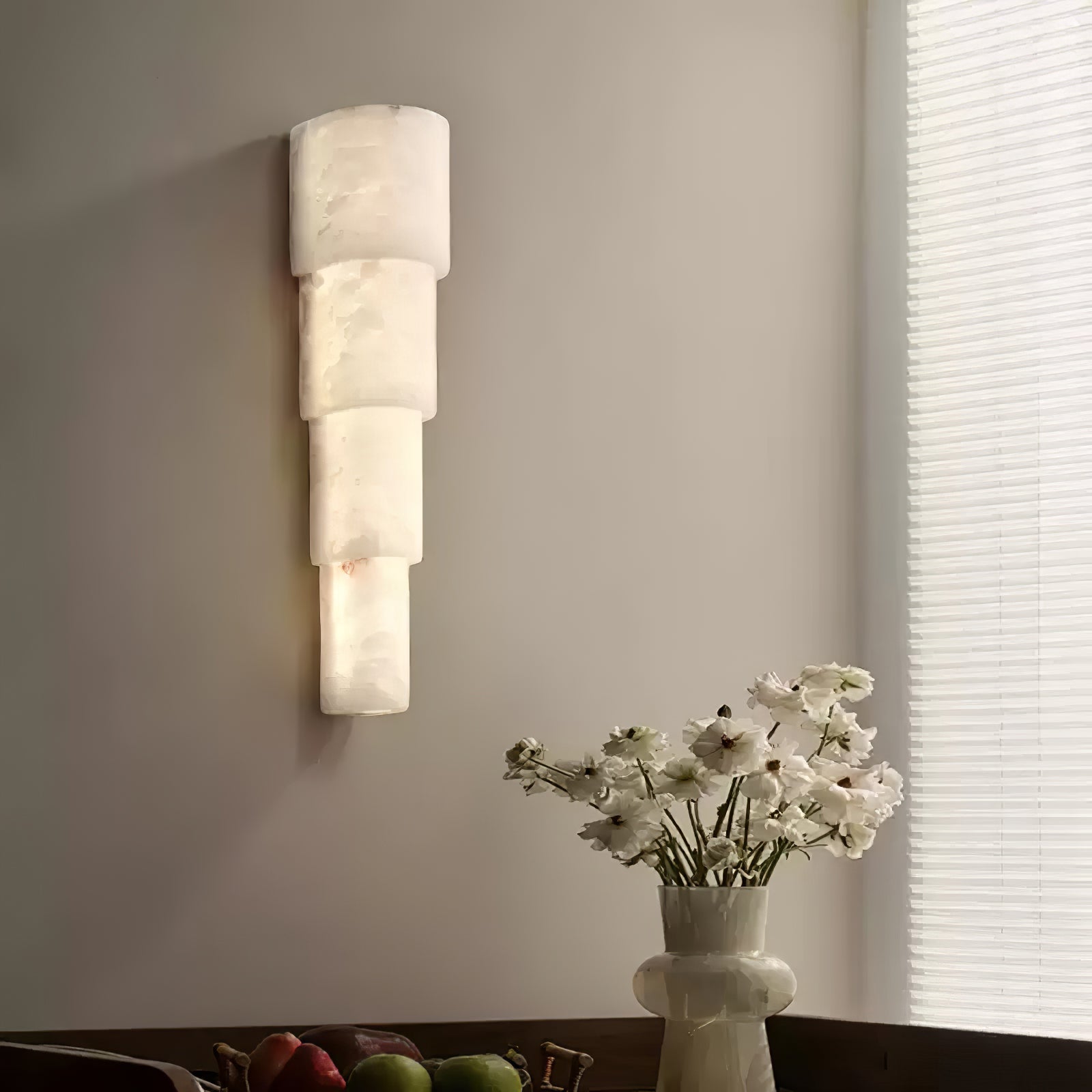 Raya Alabaster Wall Light-Neutral Decor