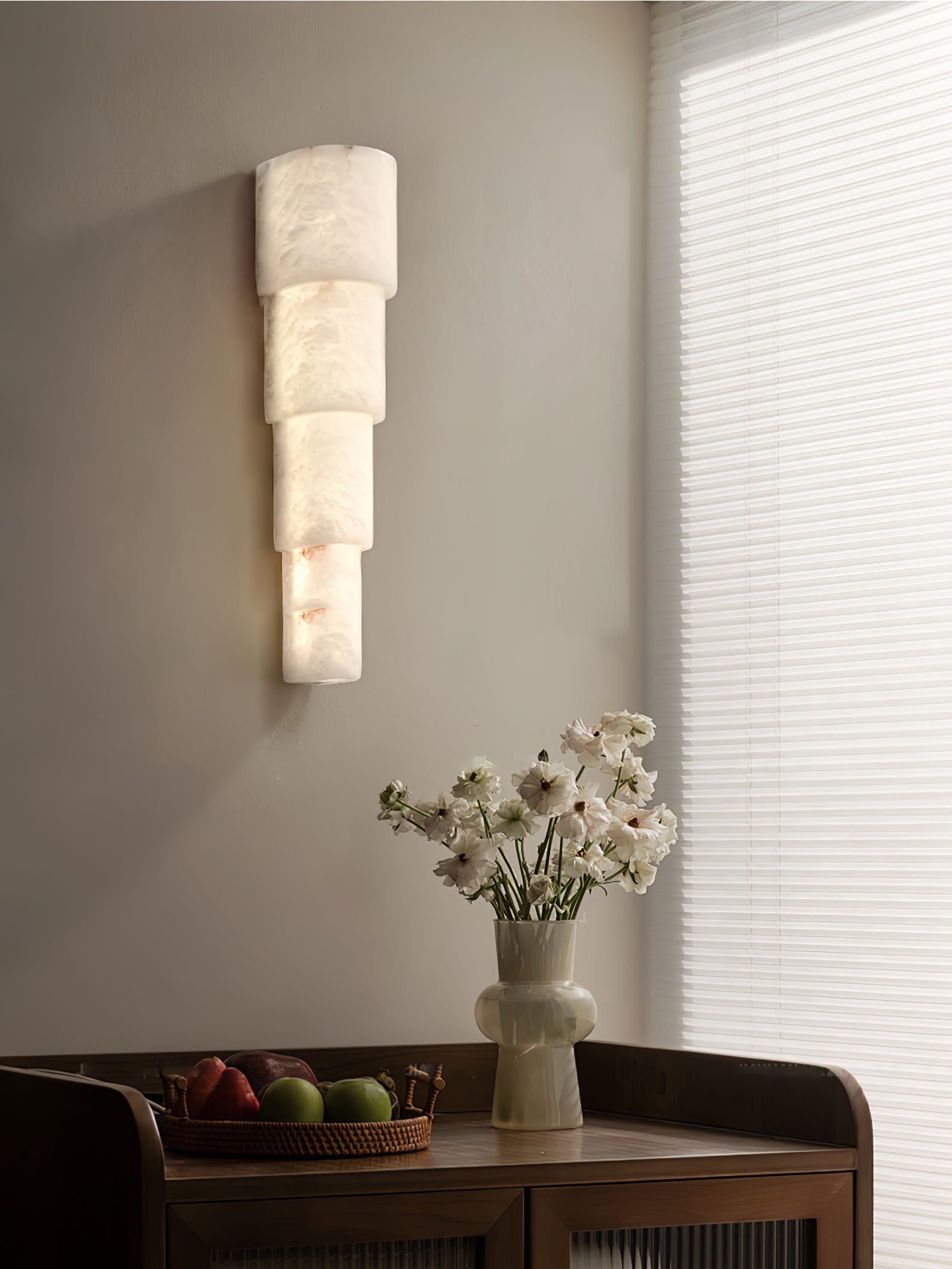 Raya Alabaster Wall Light-Neutral Decor