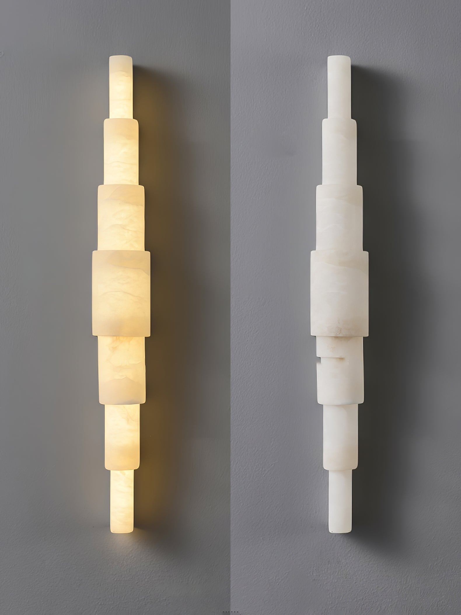 Raya Alabaster Wall Light-Neutral Decor