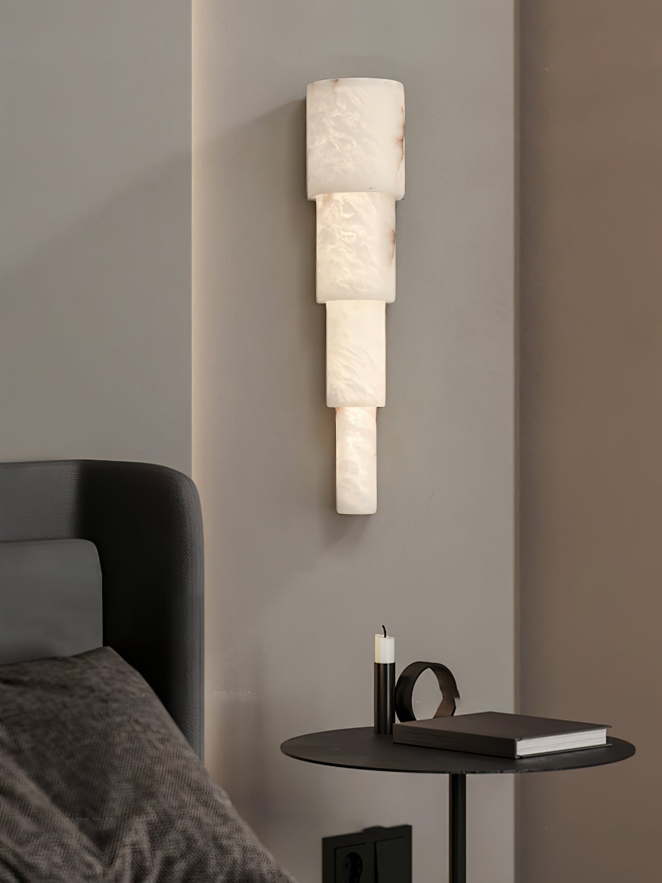 Raya Alabaster Wall Light-Neutral Decor