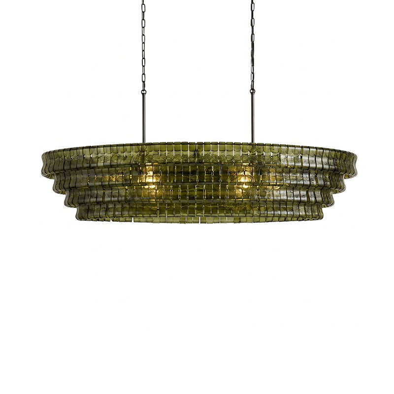 The Albano Chandelier in a minimalist interior design.