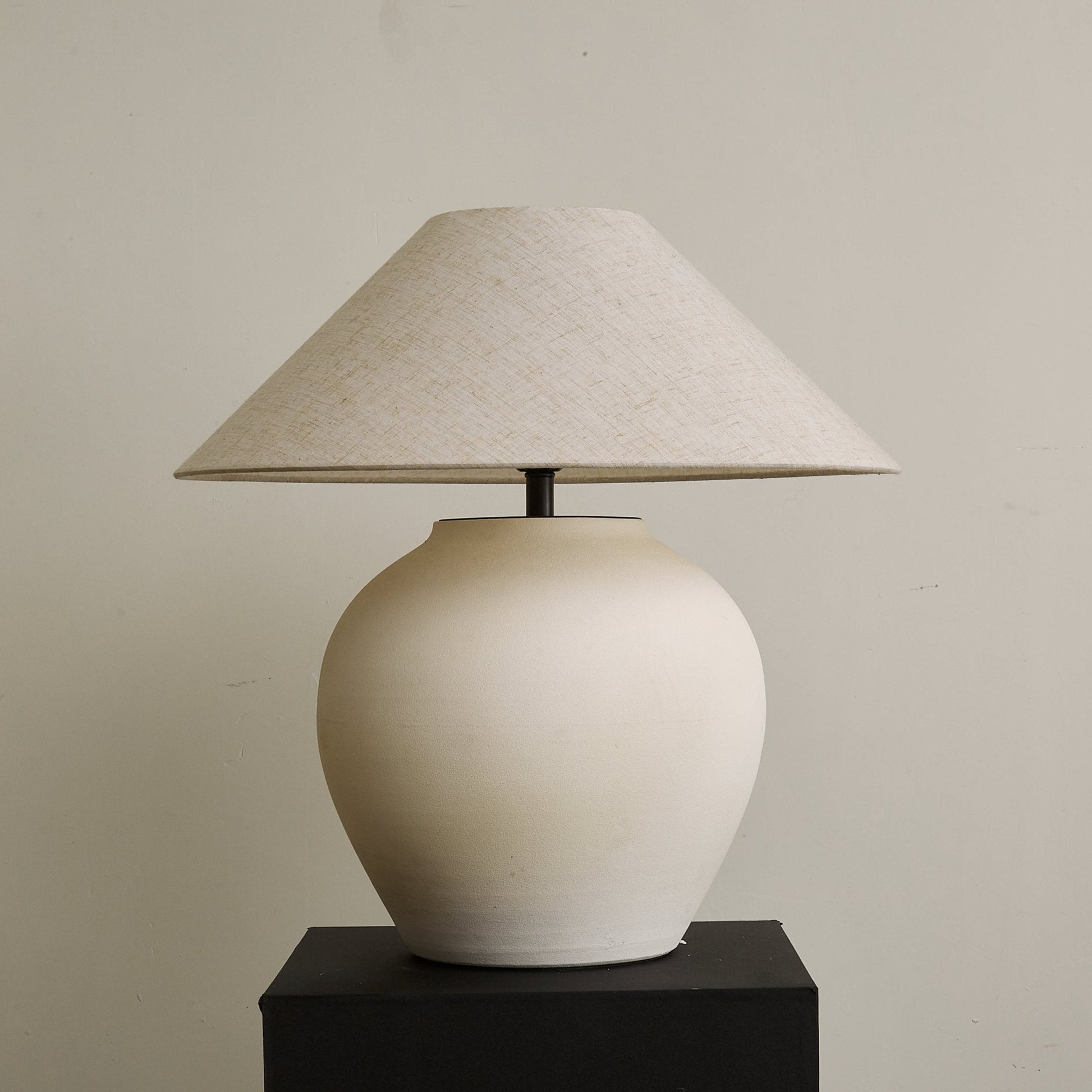 Clay Minimalist Cone Table Lamp-Neutral Decor