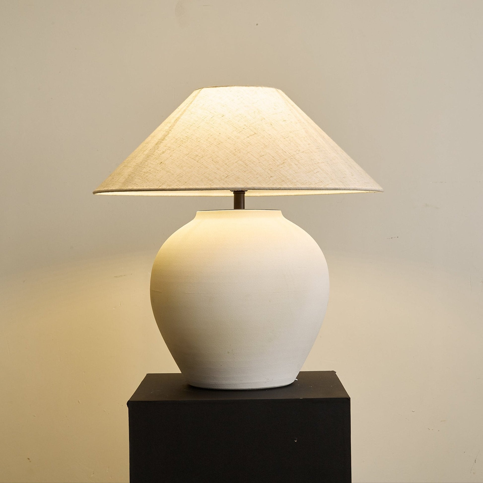 Clay Minimalist Cone Table Lamp-Neutral Decor