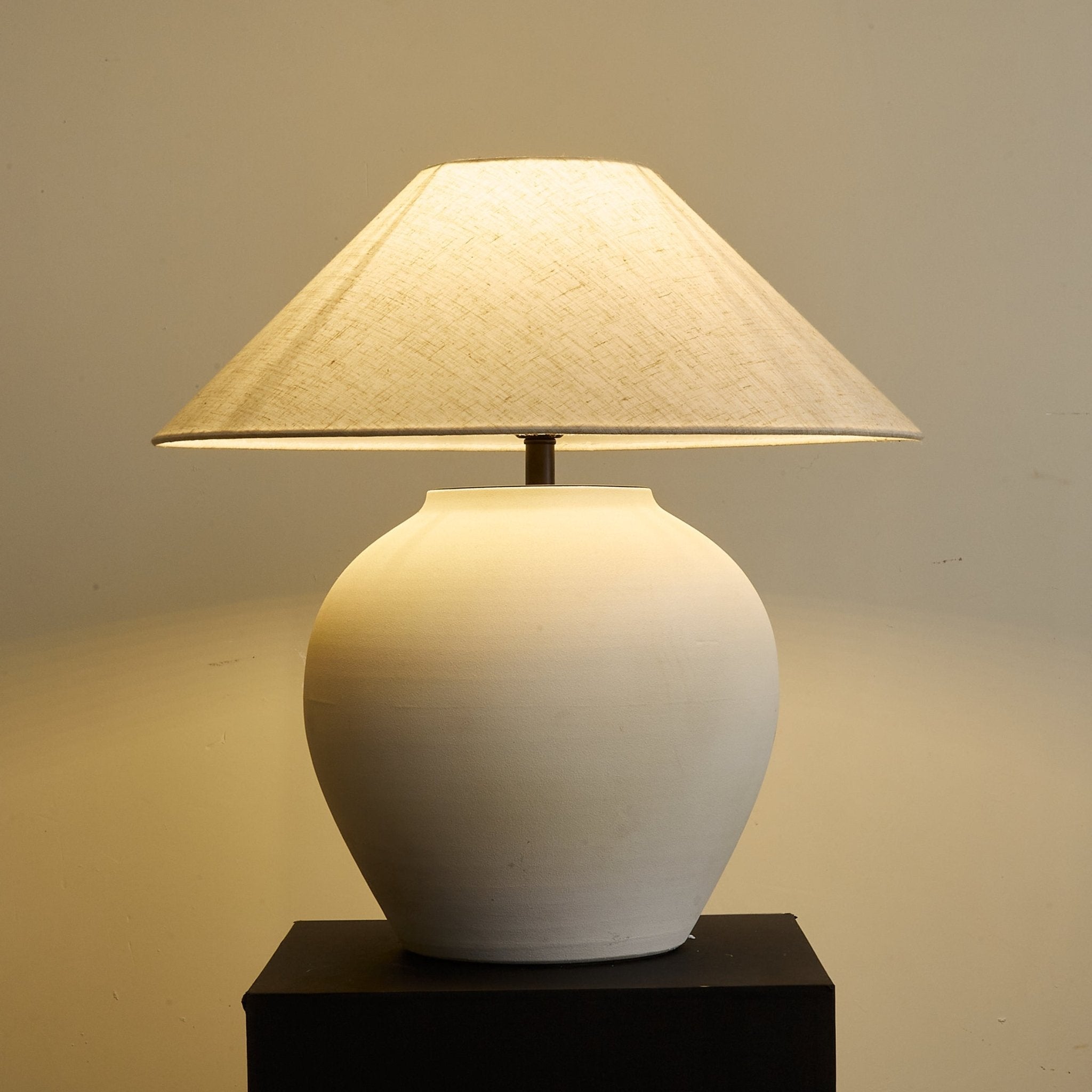 Clay Minimalist Cone Table Lamp-Neutral Decor