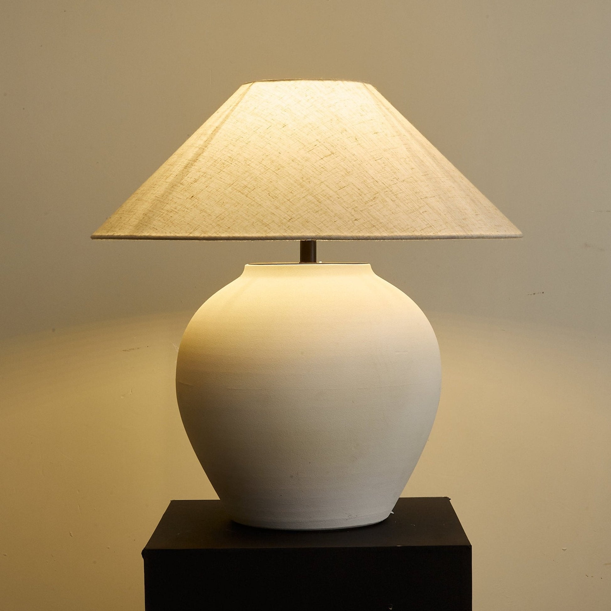 Clay Minimalist Cone Table Lamp-Neutral Decor