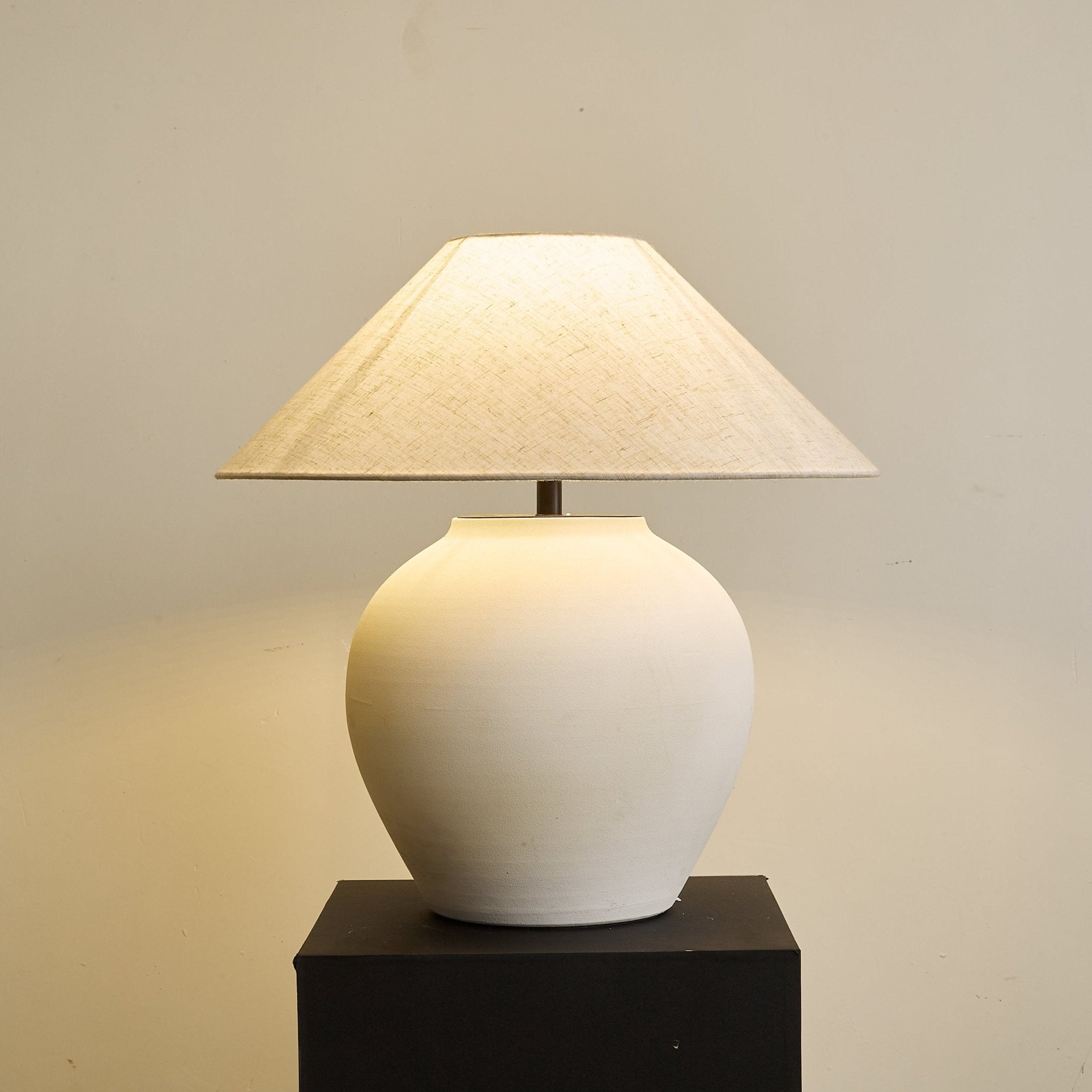Clay Minimalist Cone Table Lamp-Neutral Decor