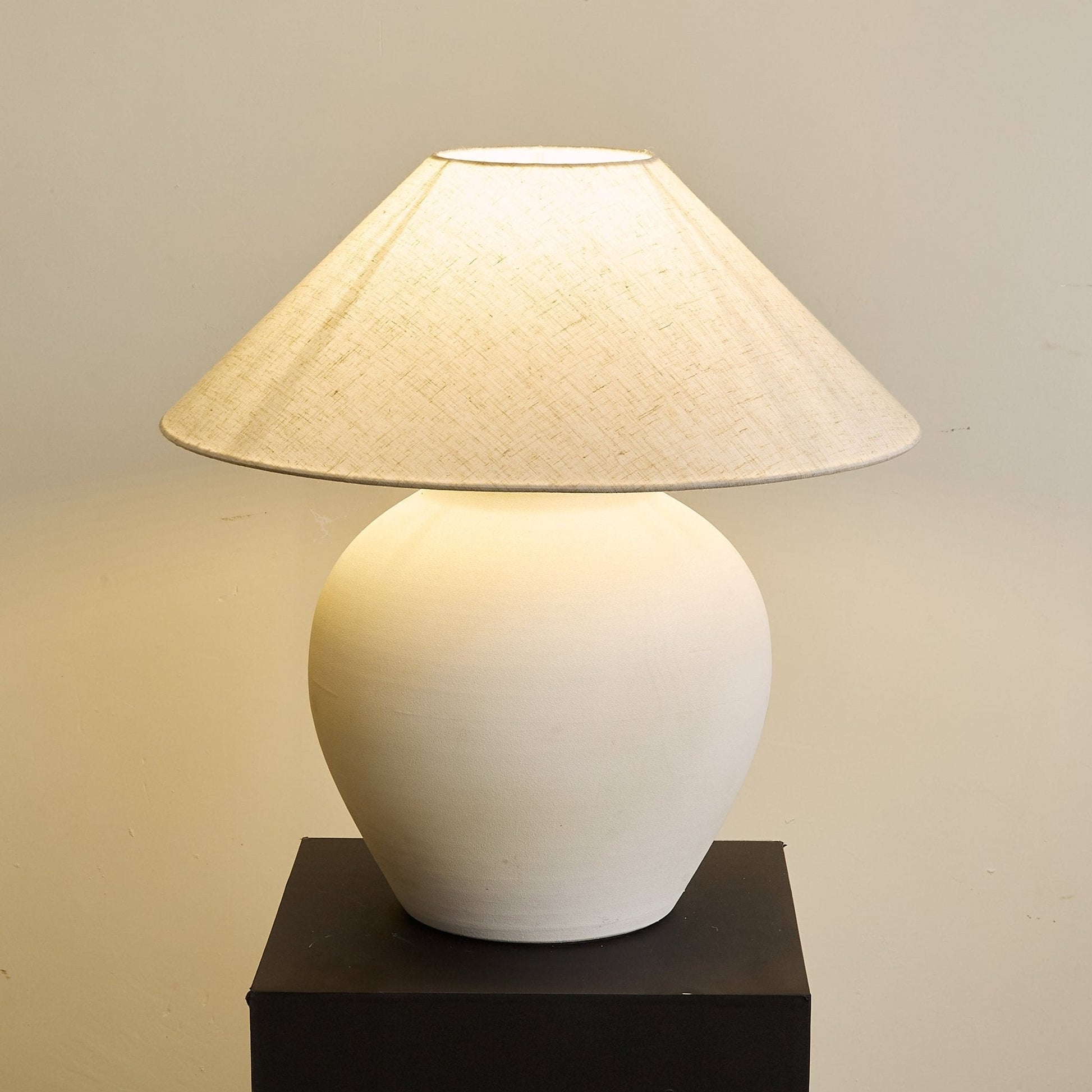 Clay Minimalist Cone Table Lamp-Neutral Decor
