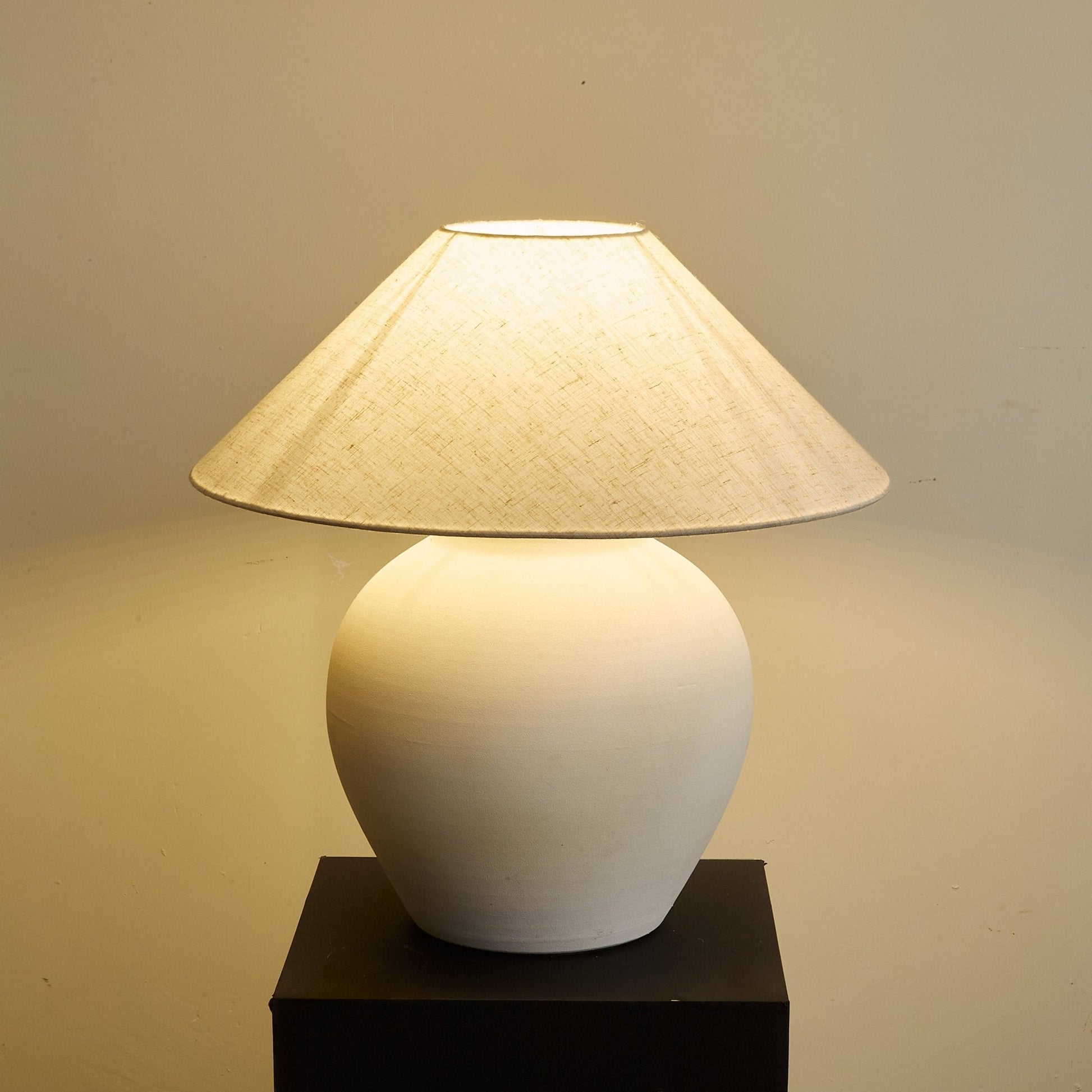 Clay Minimalist Cone Table Lamp-Neutral Decor