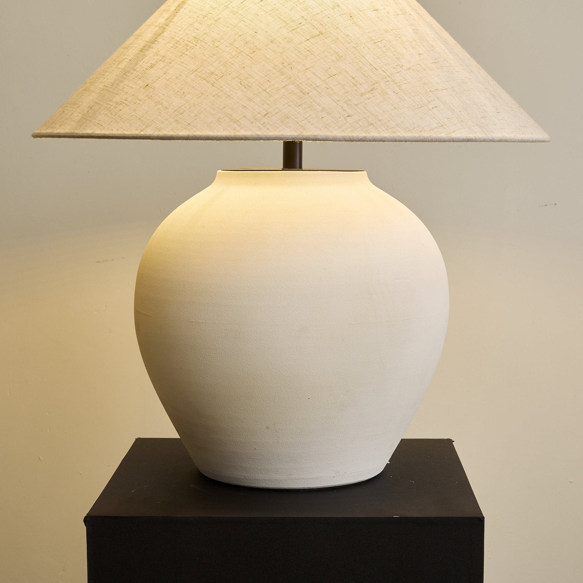 Clay Minimalist Cone Table Lamp-Neutral Decor