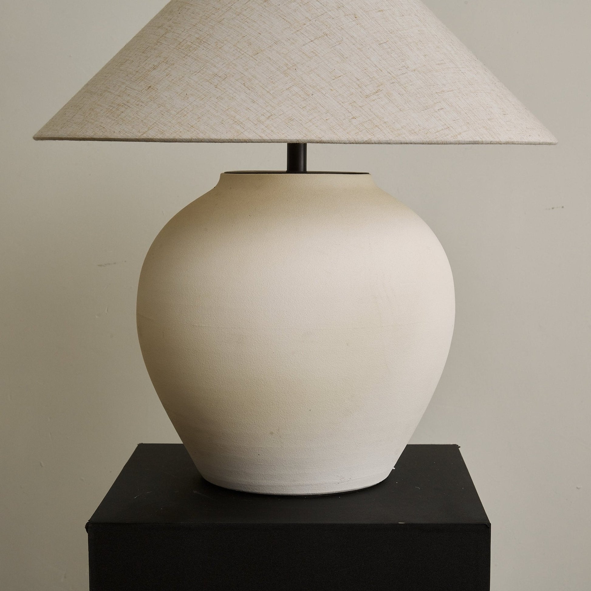Clay Minimalist Cone Table Lamp-Neutral Decor