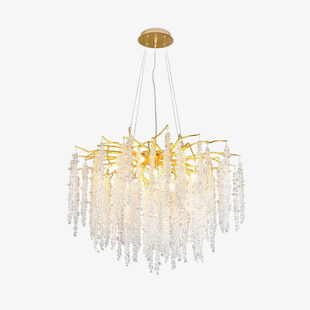 Lustra Chandelier Gold Crystal Branch Elegant-Neutral Decor