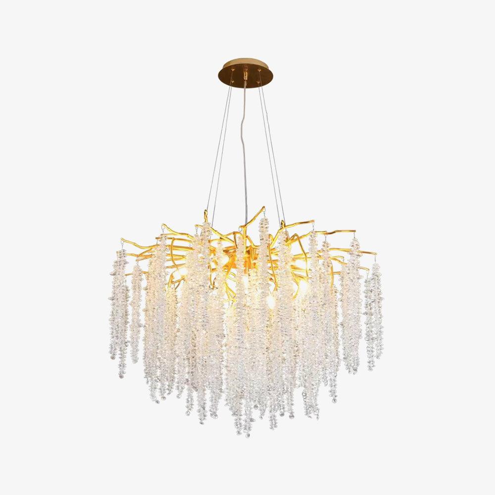 Lustra Chandelier Gold Crystal Branch Elegant-Neutral Decor