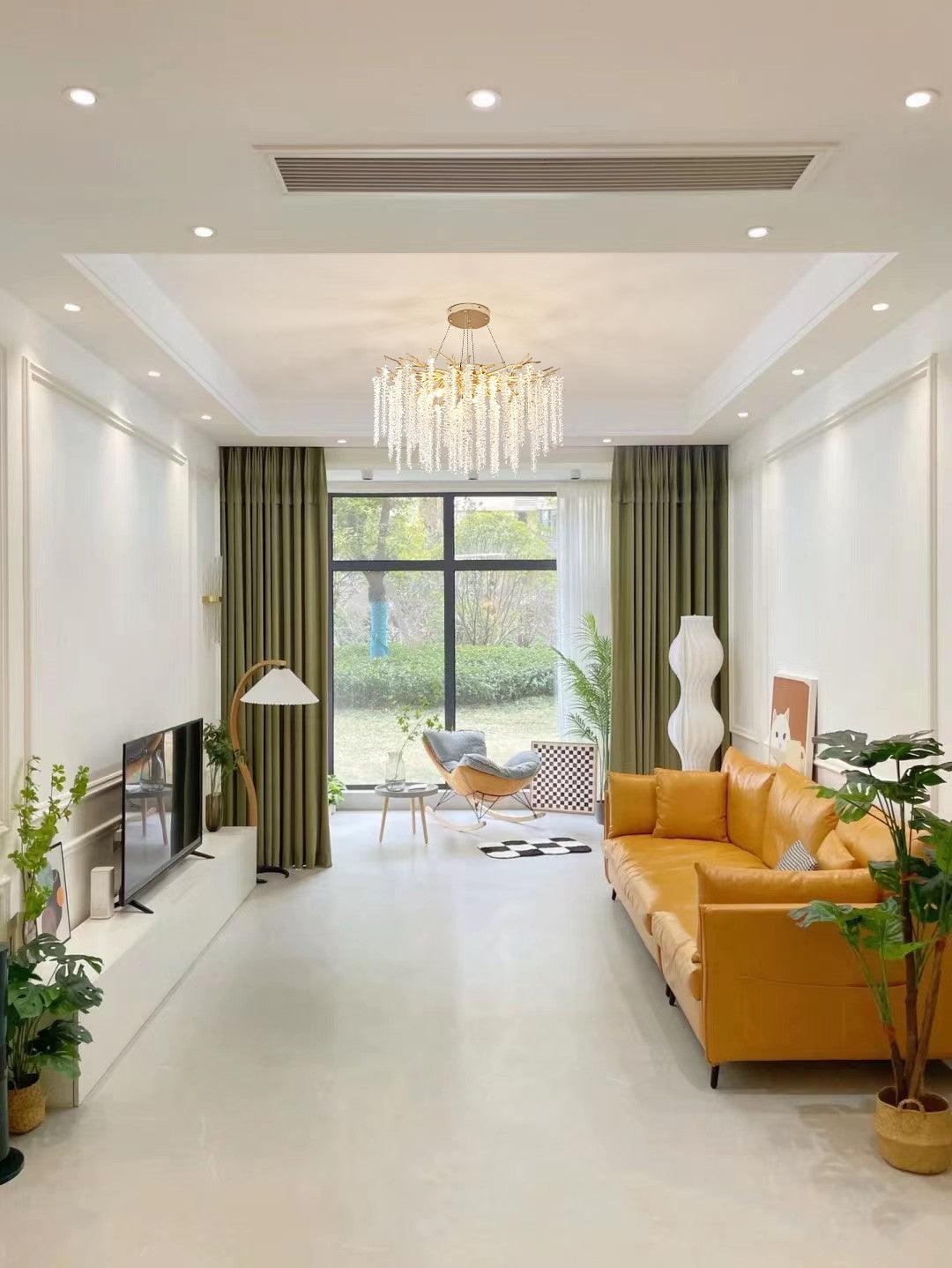Lustra Chandelier Gold Crystal Branch Elegant-Neutral Decor