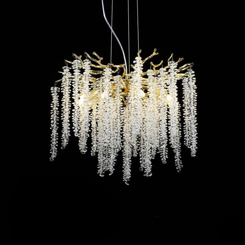 Lustra Chandelier Gold Crystal Branch Elegant-Neutral Decor