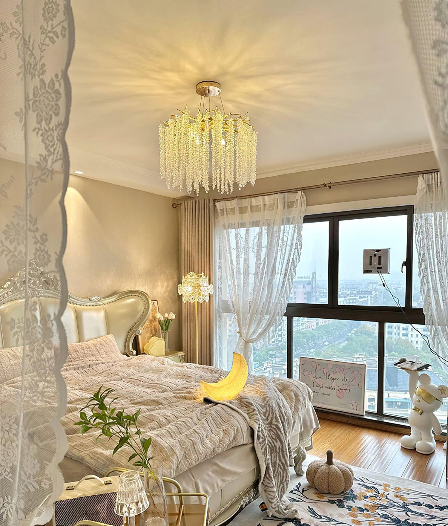 Lustra Chandelier Gold Crystal Branch Elegant-Neutral Decor