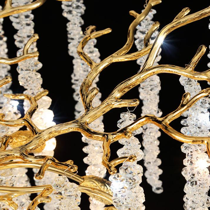 Lustra Chandelier Gold Crystal Branch Elegant-Neutral Decor