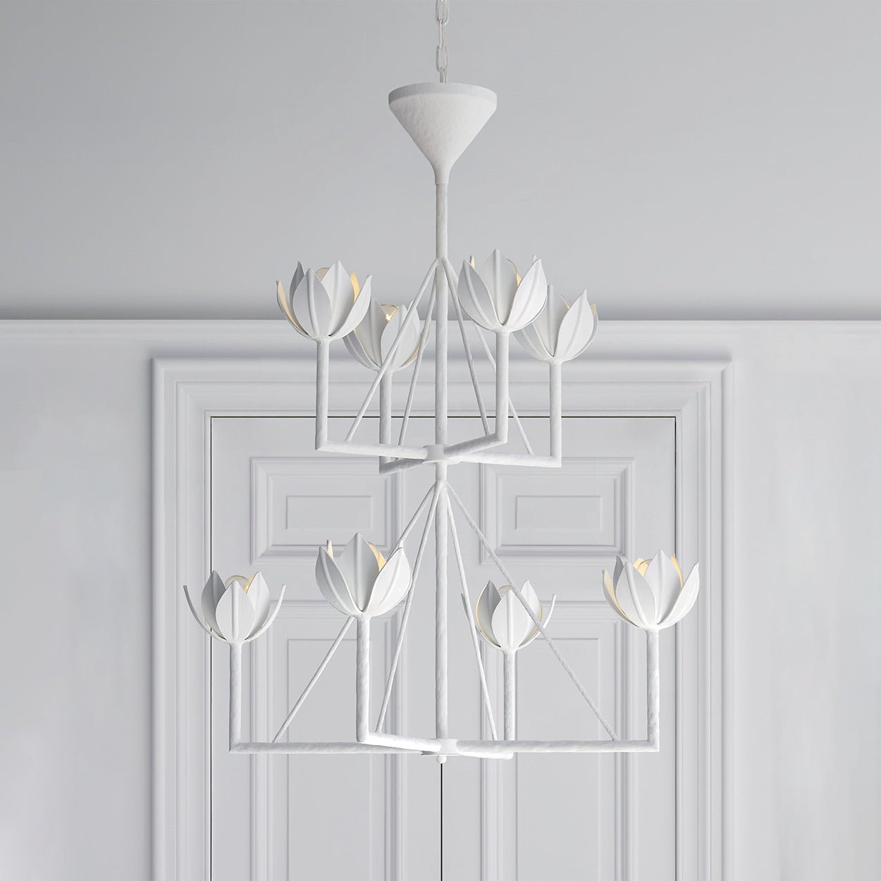 Ulmaris Floral Chandelier-Neutral Decor