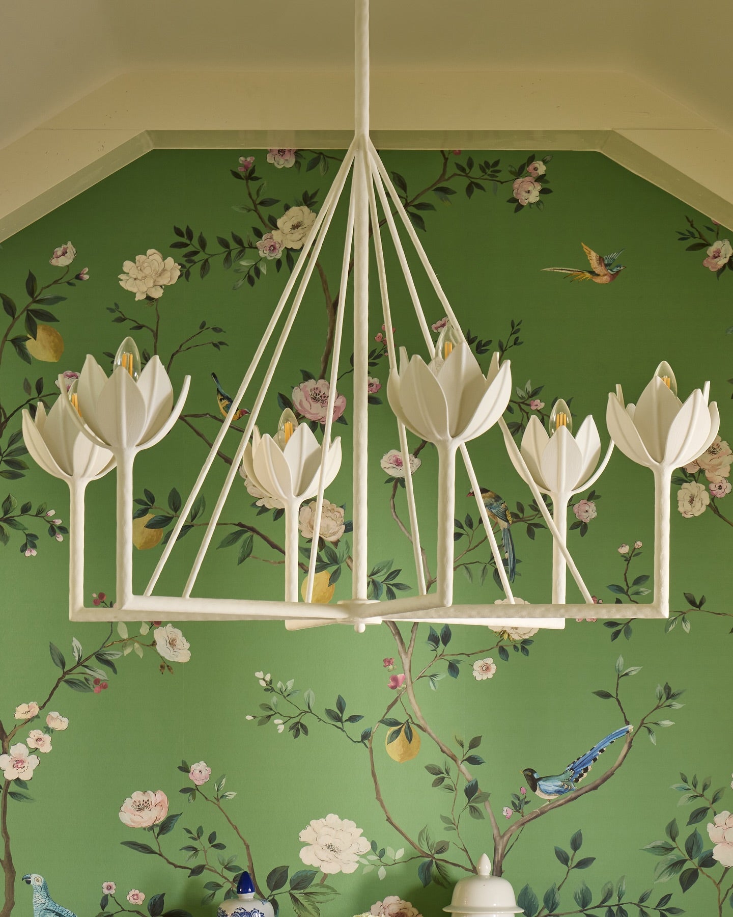 Ulmaris Floral Chandelier-Neutral Decor