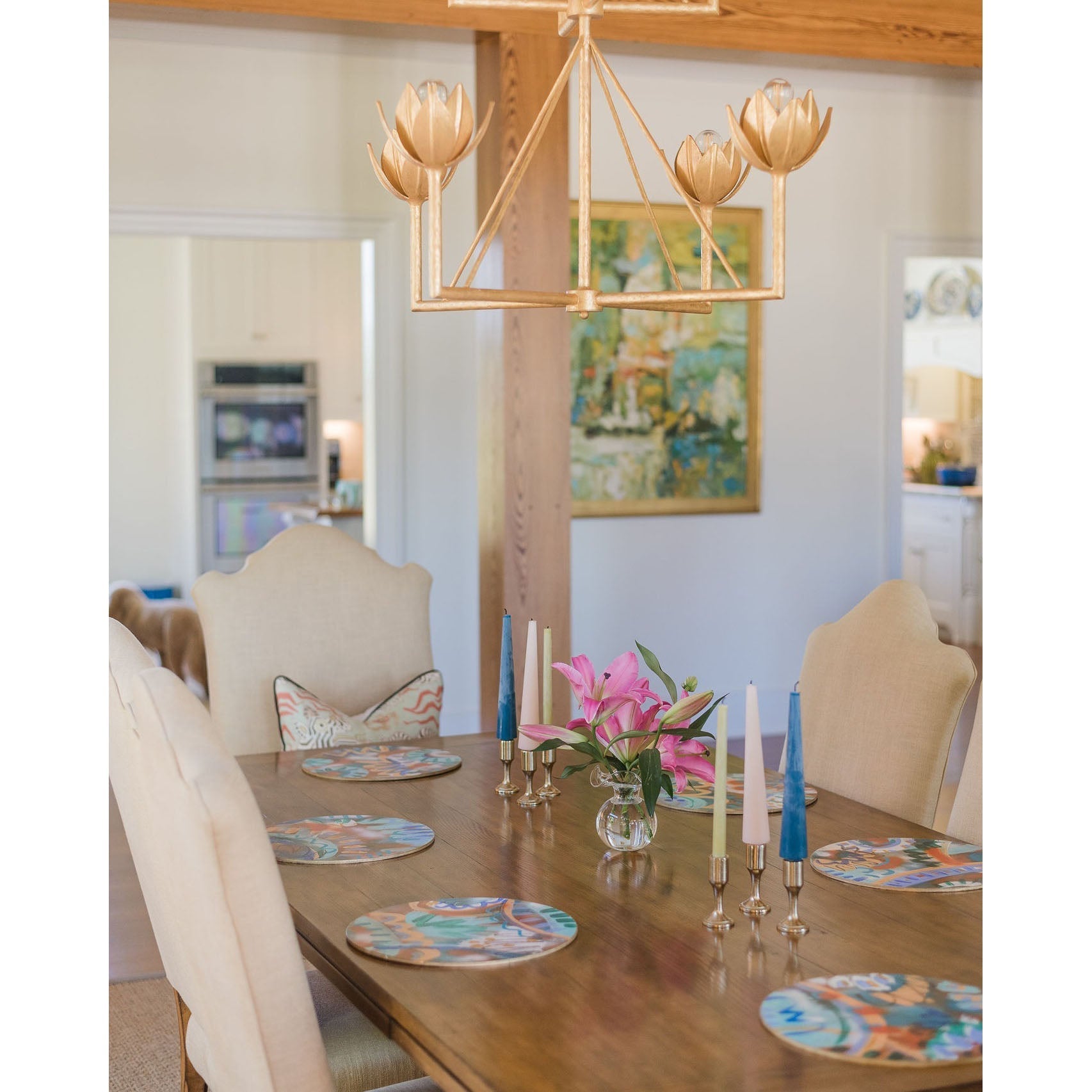 Ulmaris Floral Chandelier-Neutral Decor