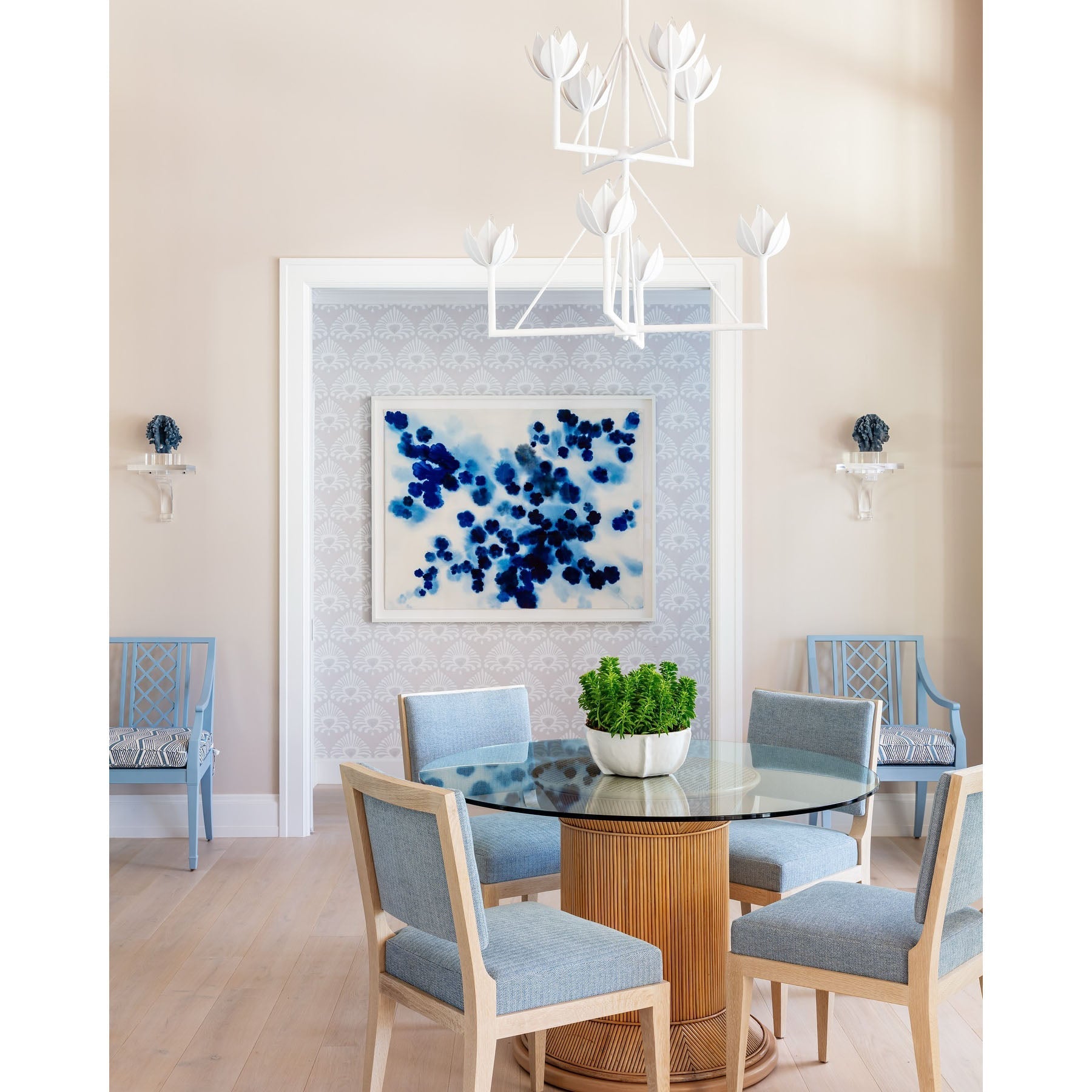 Ulmaris Floral Chandelier-Neutral Decor