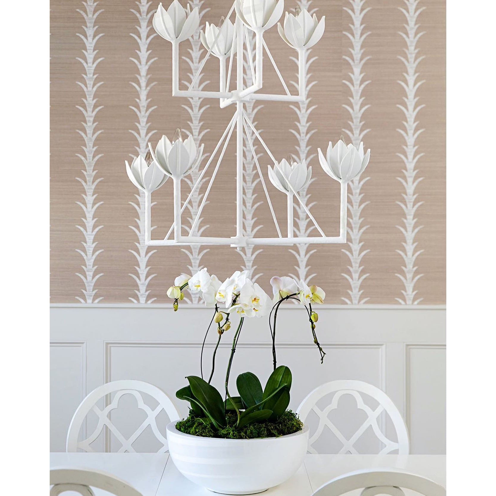 Ulmaris Floral Chandelier-Neutral Decor
