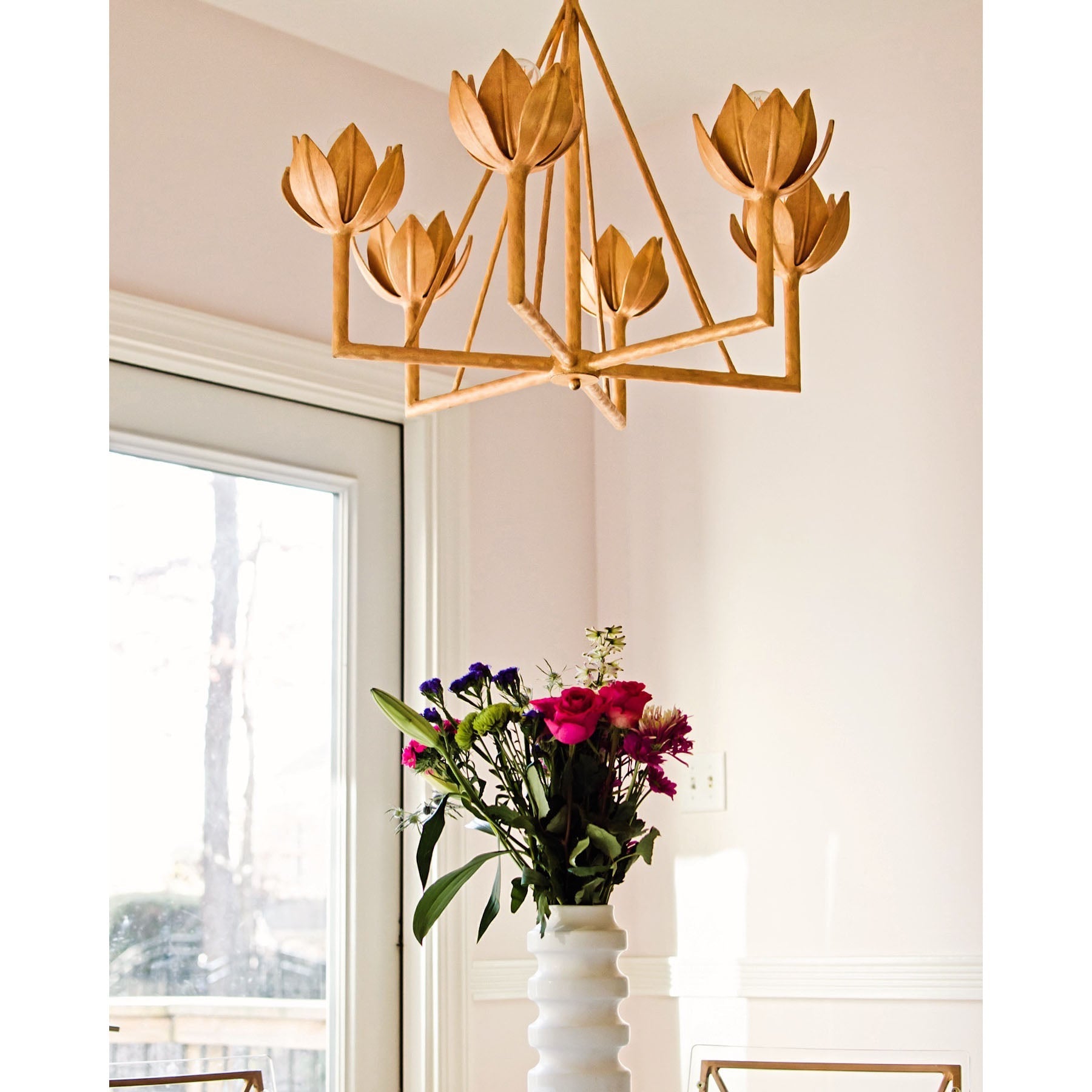 Ulmaris Floral Chandelier-Neutral Decor