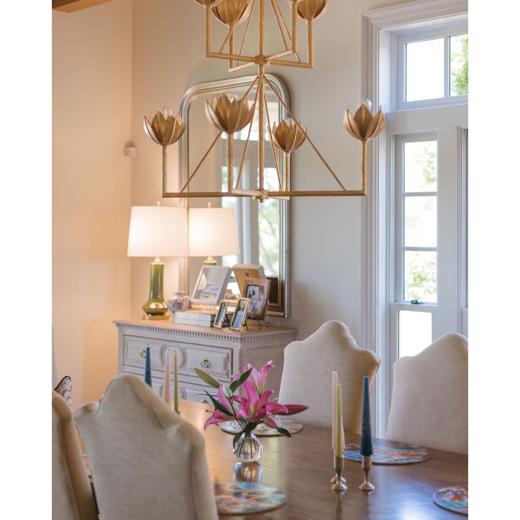 Ulmaris Floral Chandelier-Neutral Decor