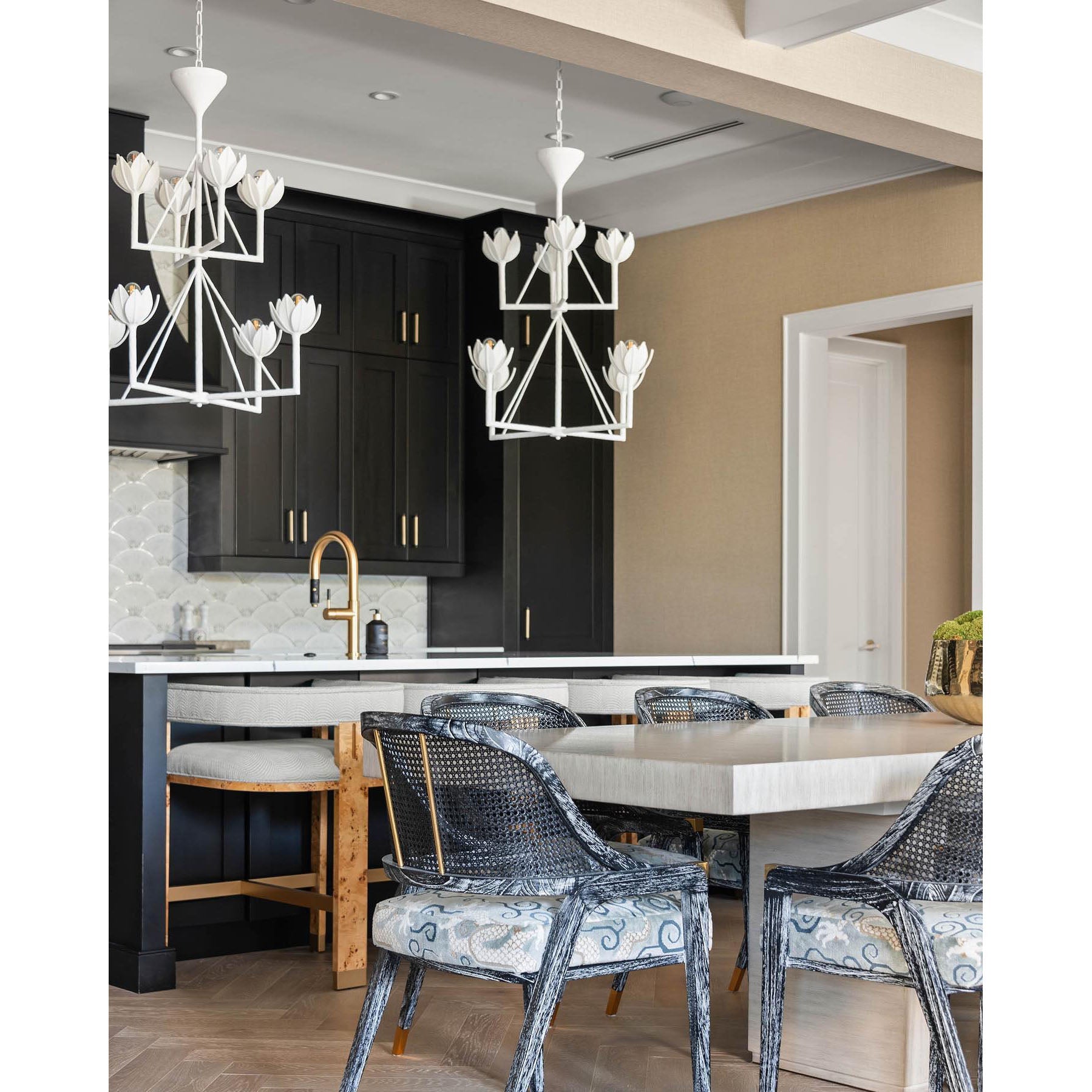 Ulmaris Floral Chandelier-Neutral Decor