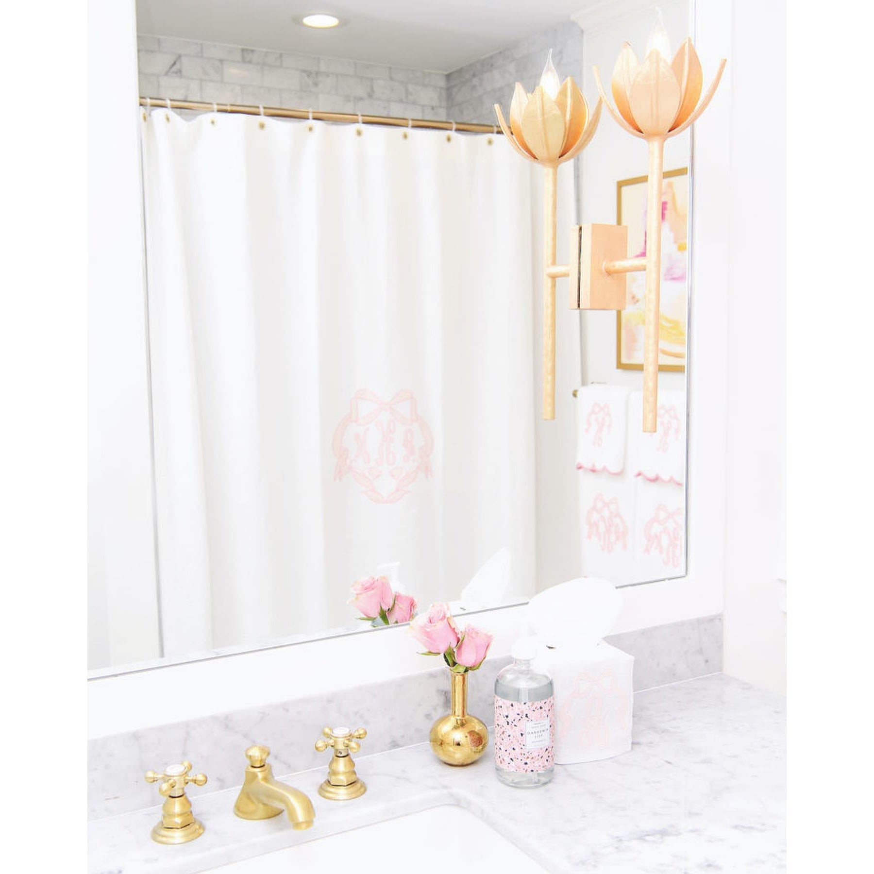 Clira Brass Lotus Bloom Wall Lamp-Neutral Decor