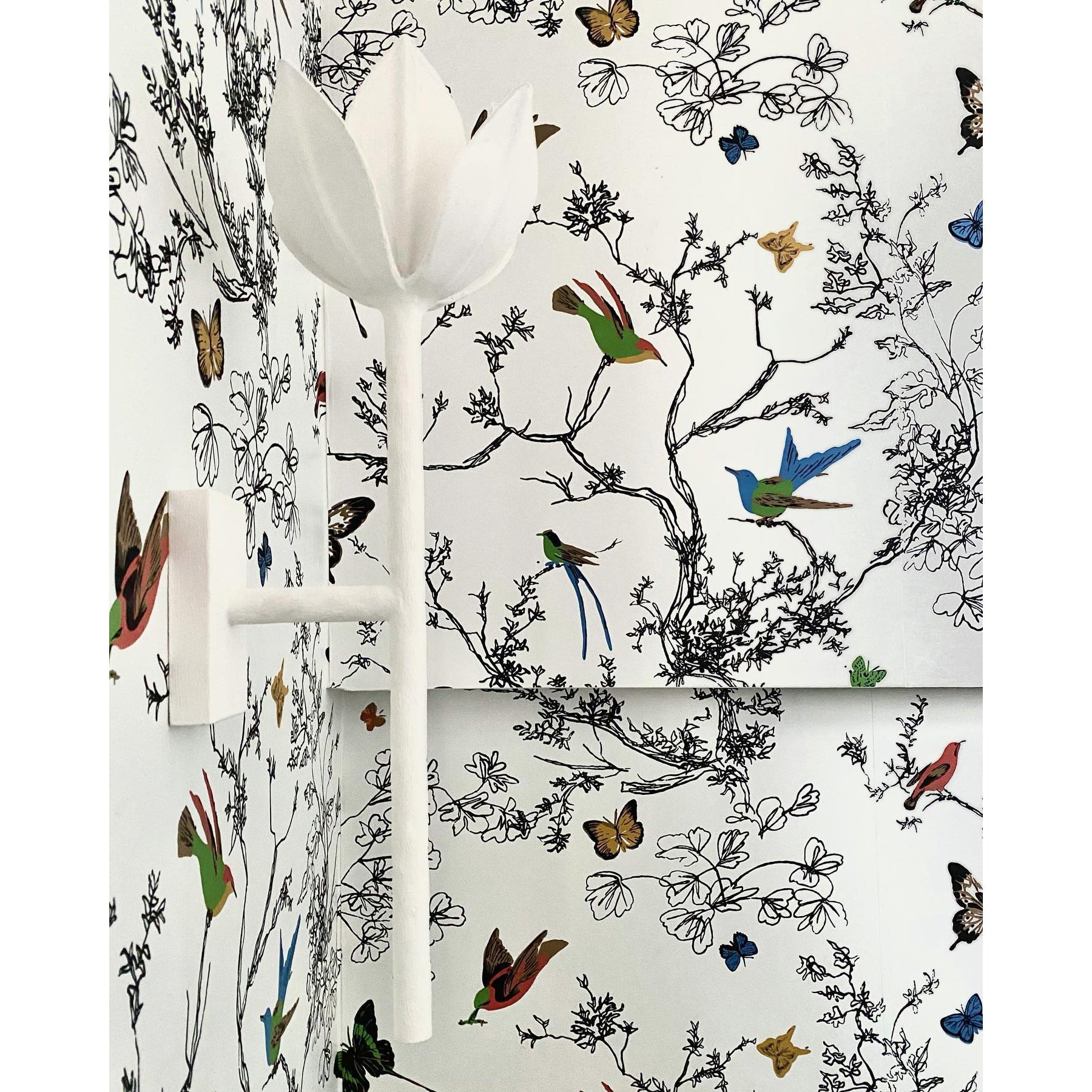 Clira Brass Lotus Bloom Wall Lamp-Neutral Decor