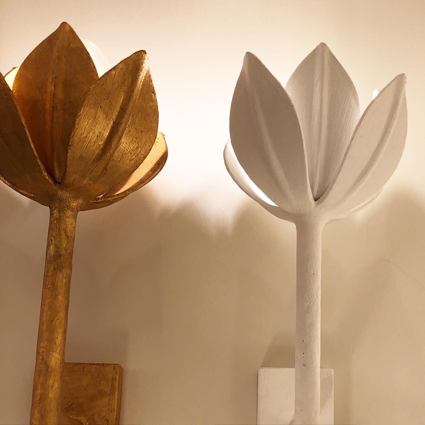 Clira Brass Lotus Bloom Wall Lamp-Neutral Decor