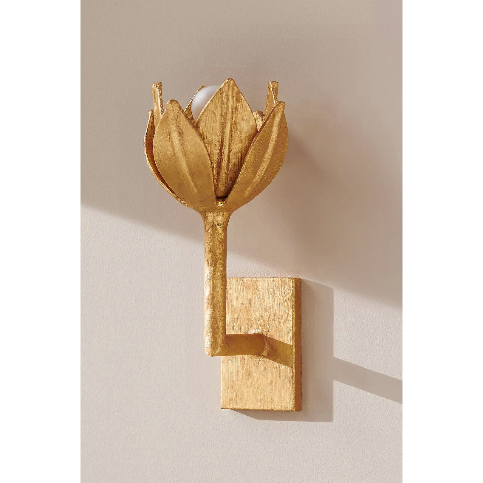 Clira Brass Lotus Bloom Wall Lamp-Neutral Decor