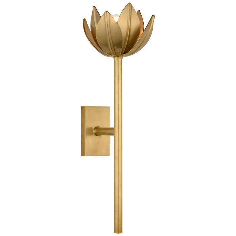 Clira Brass Lotus Bloom Wall Lamp-Neutral Decor