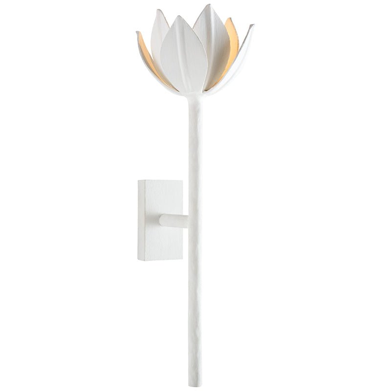 Clira Brass Lotus Bloom Wall Lamp-Neutral Decor
