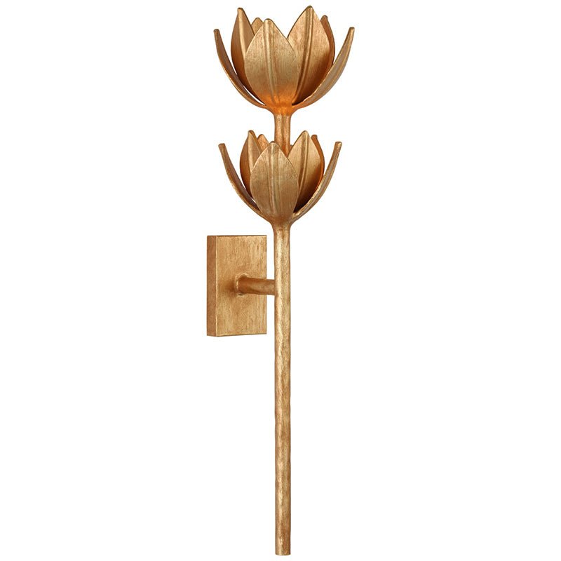 Clira Brass Lotus Bloom Wall Lamp-Neutral Decor