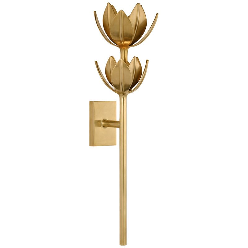 Clira Brass Lotus Bloom Wall Lamp-Neutral Decor