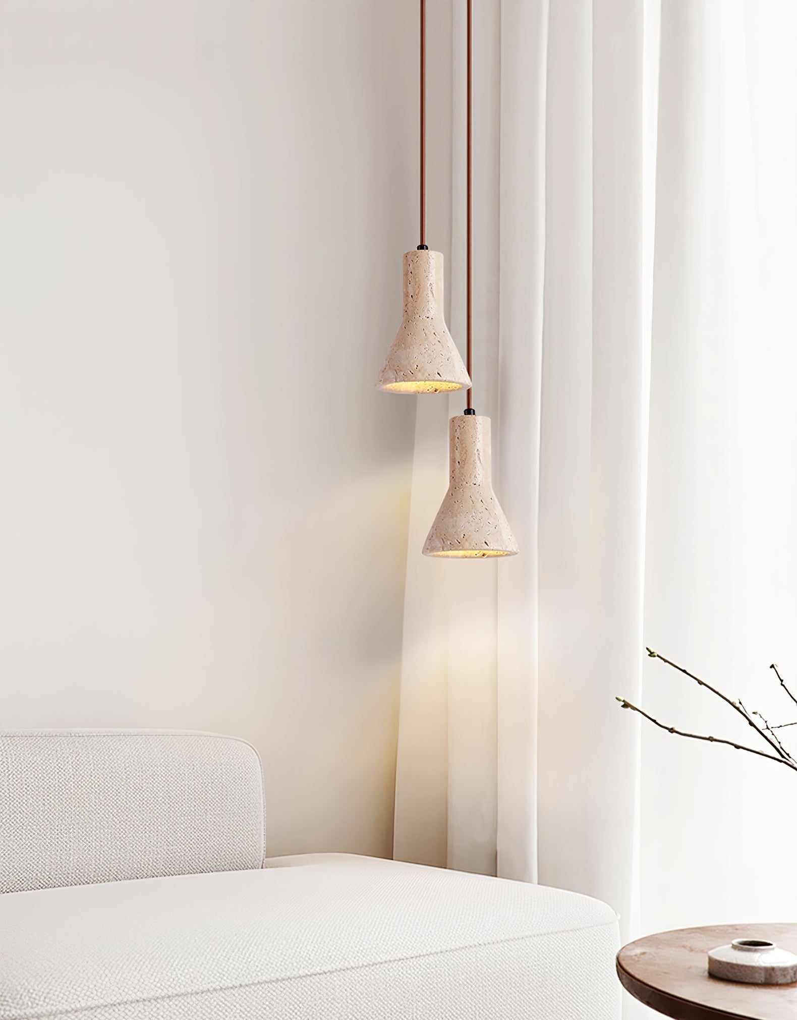 Felro Stone Pendant Lamp-Neutral Decor