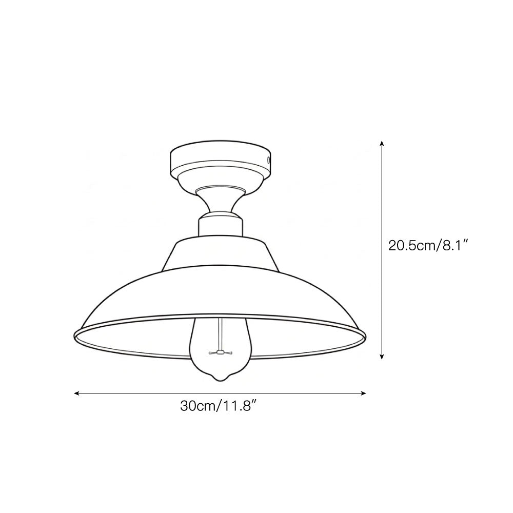 Angled view of the minimalist Aldorno Ceiling Lamp.