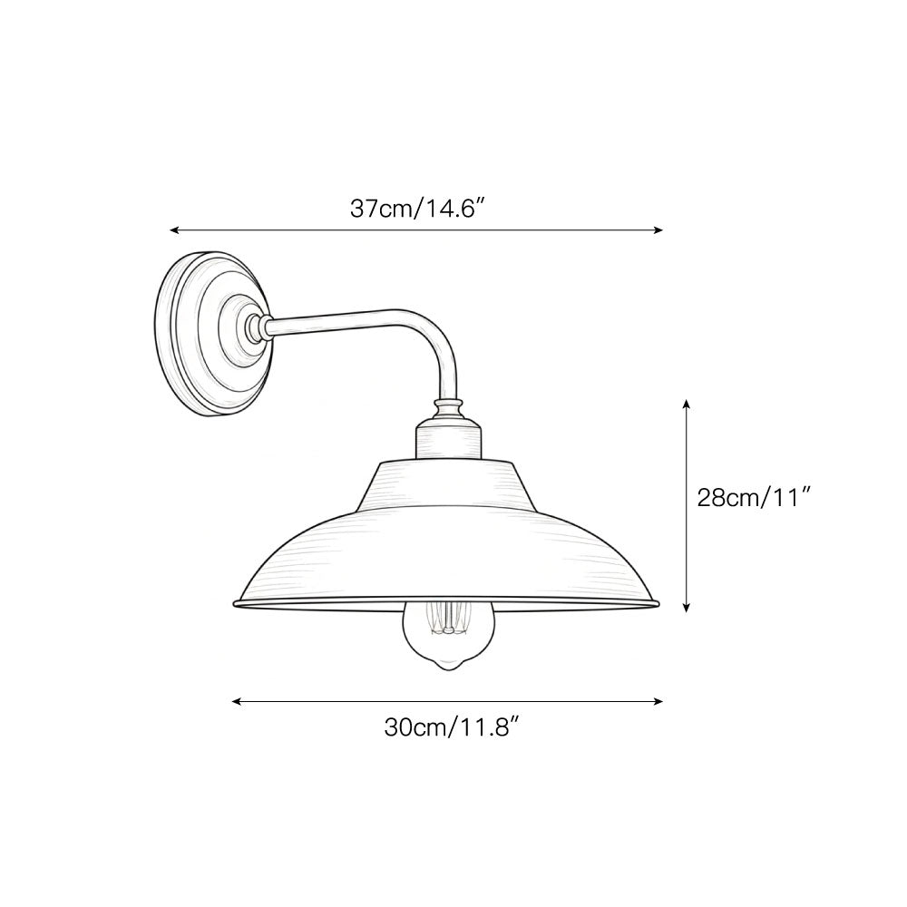 Side view of the brass Aldorno Wall Sconce.